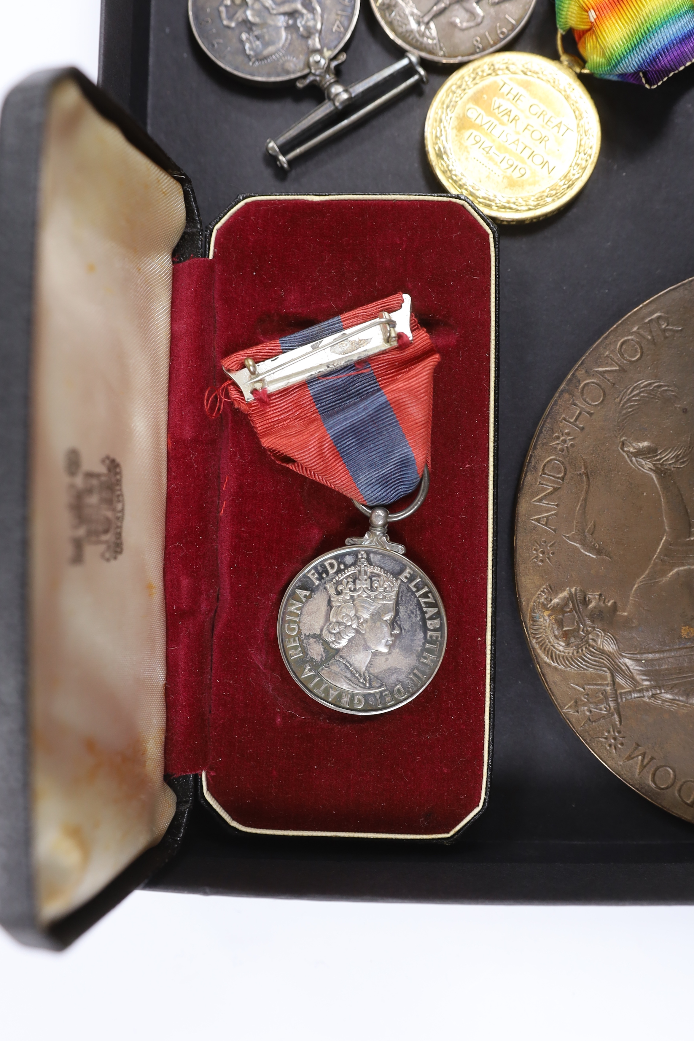 Nine military medals including a Queen’s South Africa medal, 1879, to Cdrpl. John Leslie 3rd Battalion 60th Foot Regiment